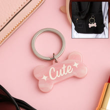 Trendy Text Acrylic Keychain